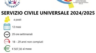 BANDO SERVIZIO CIVILE UNIVERSALE 2024